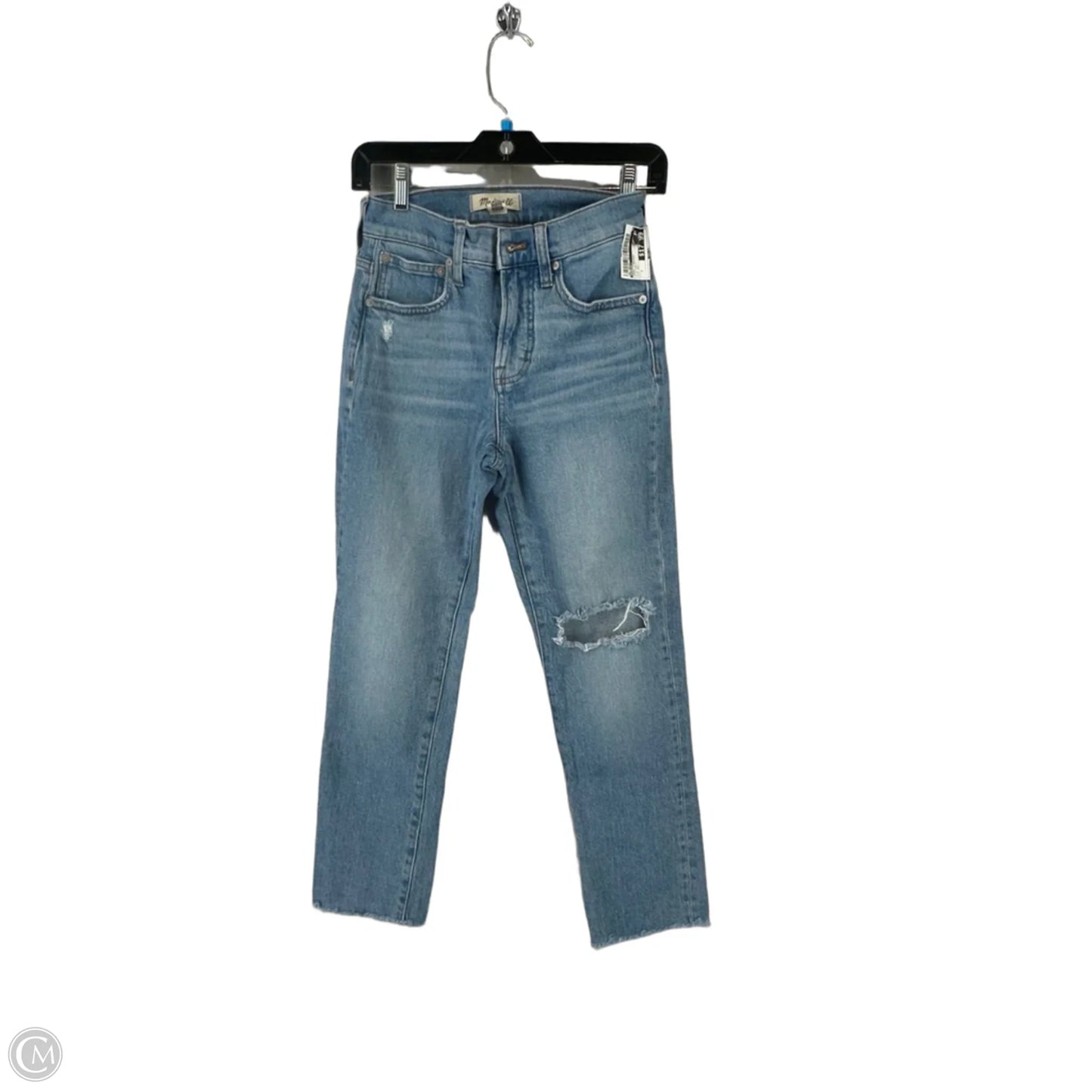 Jeans Straight By Madewell In Blue Denim, Size: 0