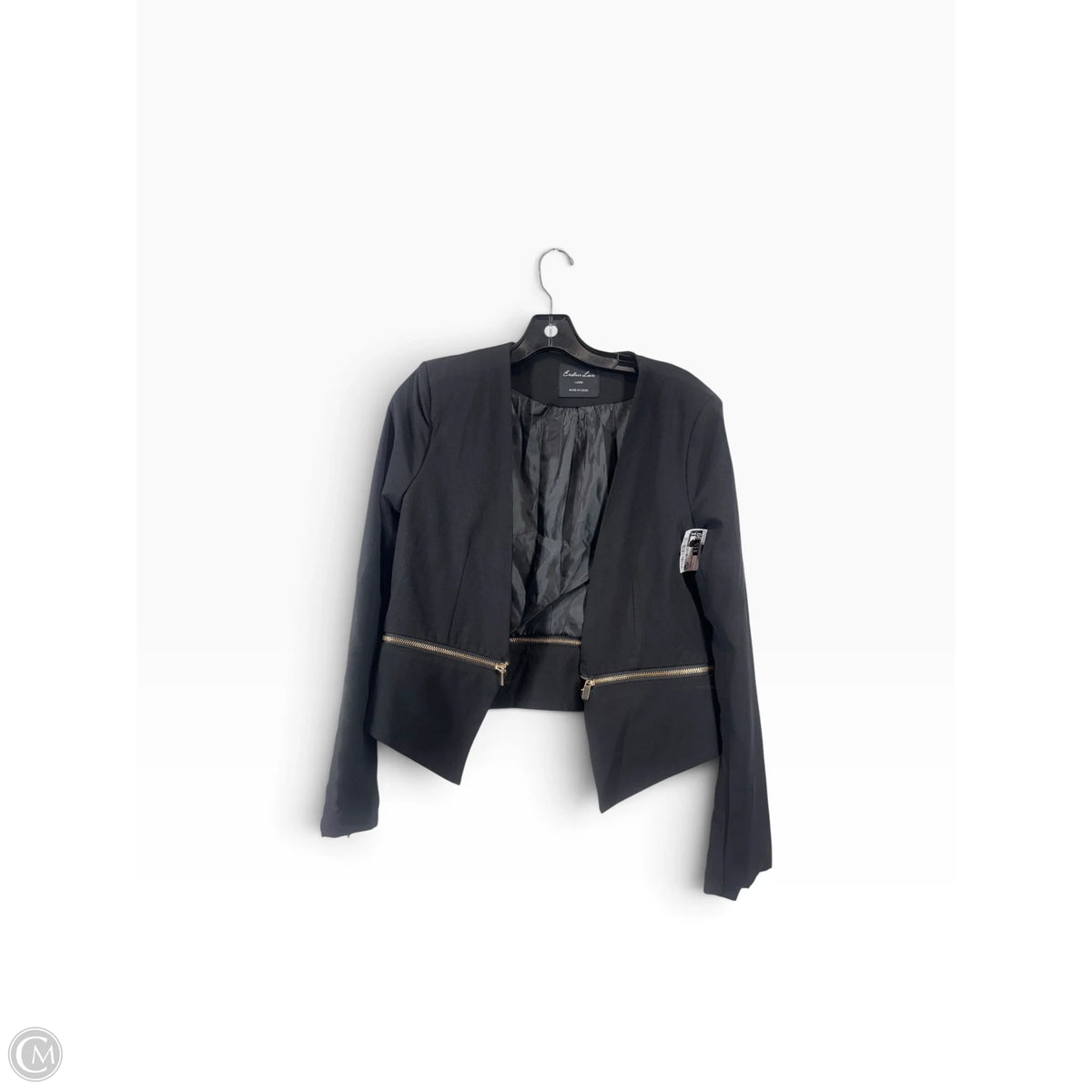 Blazer By Clothes Mentor In Black, Size: L