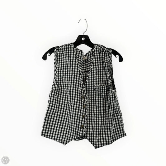 Top Sleeveless By Free People In Plaid Pattern, Size: Xs