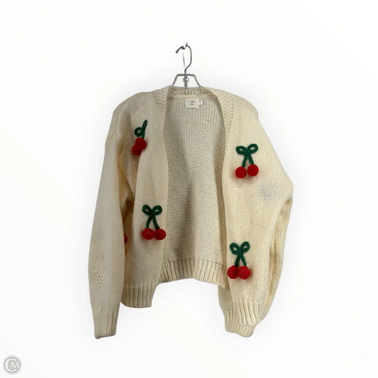 Cardigan By Clothes Mentor In Cream, Size: S