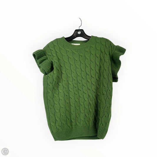 Sweater Short Sleeve By Cato In Green, Size: M