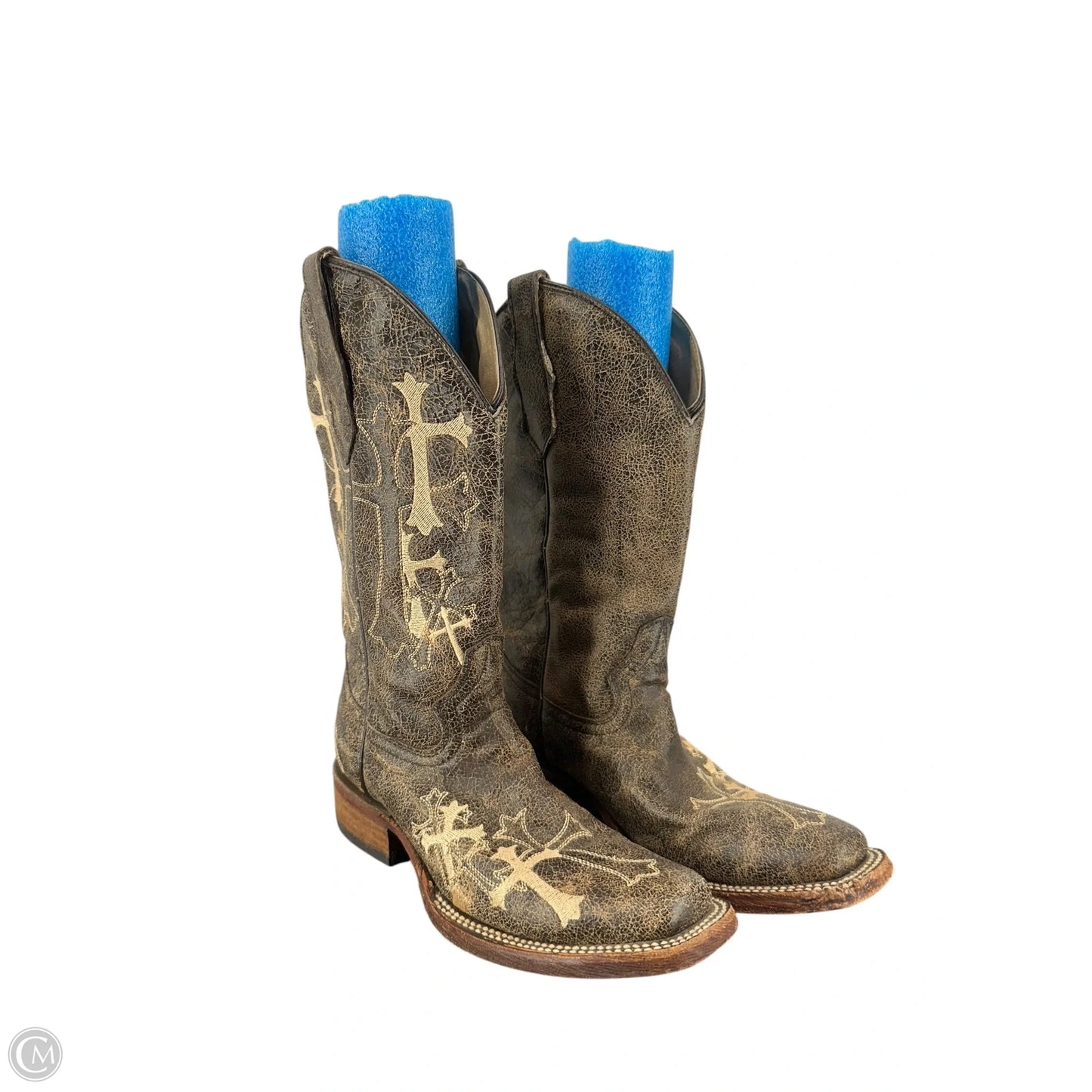 Boots Ankle Heels By Clothes Mentor In Brown, Size: 6