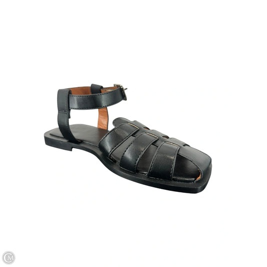 Sandals Flats By Clothes Mentor In Black, Size: 6