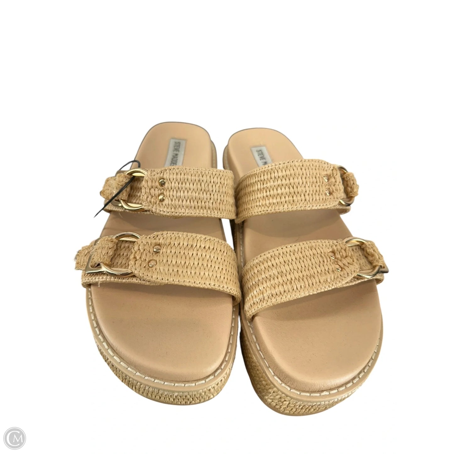 Sandals Heels Platform By Steve Madden In Tan, Size: 10