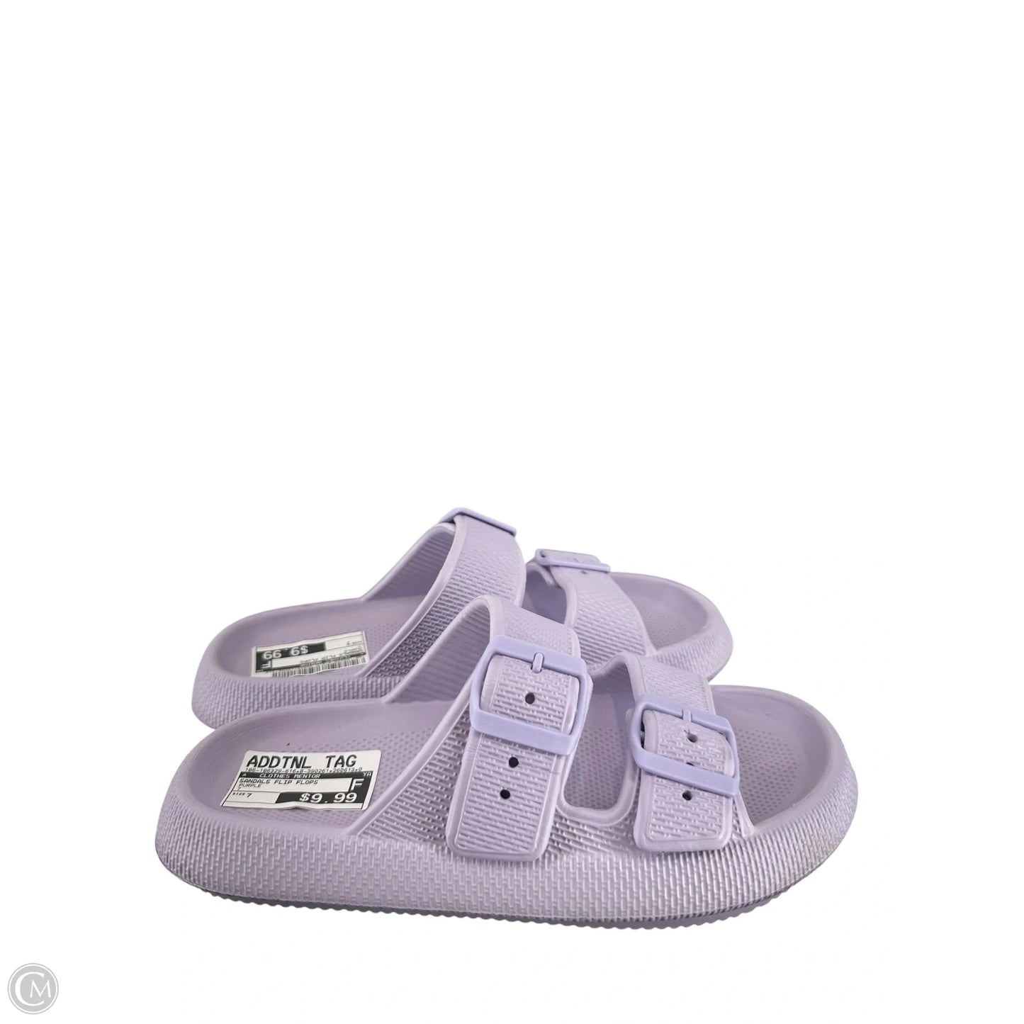 Sandals Flip Flops By Clothes Mentor In Purple, Size: 7