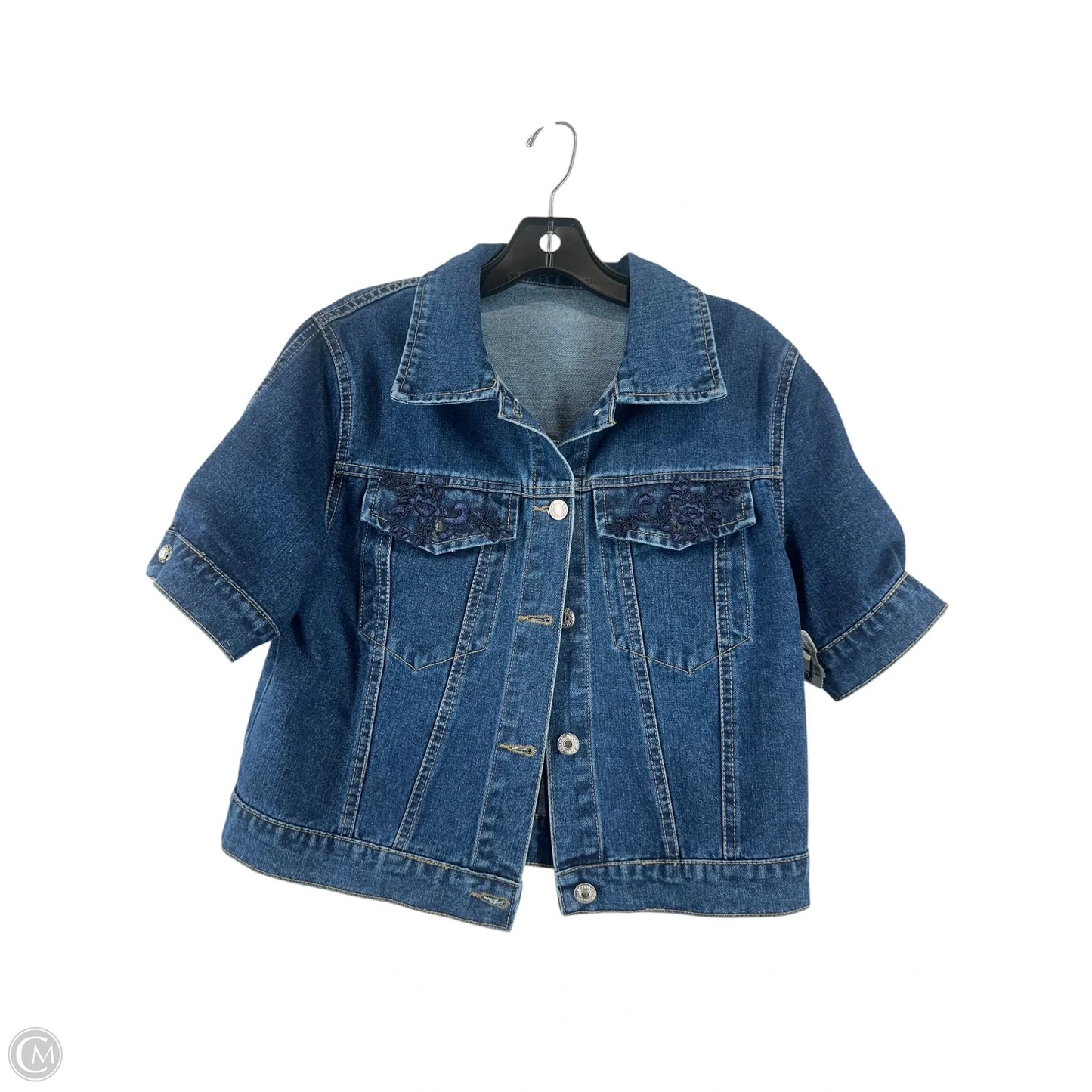 Jacket Denim By Clothes Mentor In Blue Denim, Size: M