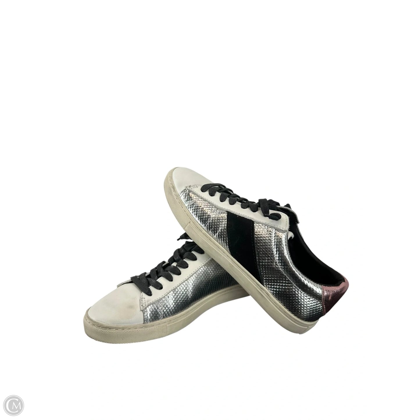 Shoes Sneakers By Vintage Havana In Silver & White, Size: 8.5