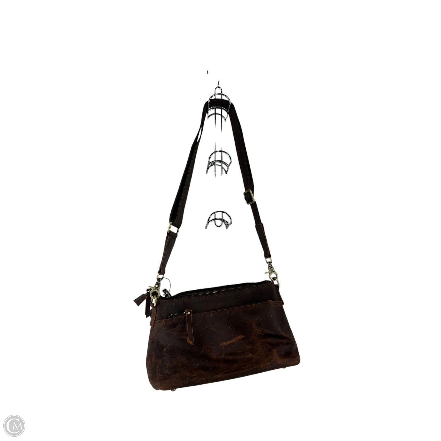 Crossbody Leather By Clothes Mentor, Size: Medium
