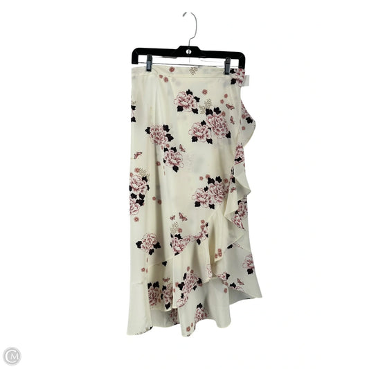 Skirt Maxi By Clothes Mentor In Cream & Purple, Size: M