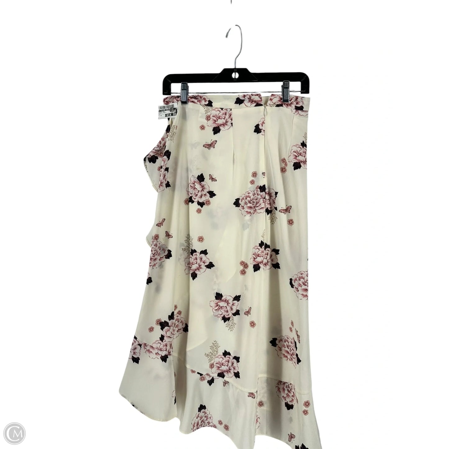 Skirt Maxi By Clothes Mentor In Cream & Purple, Size: M