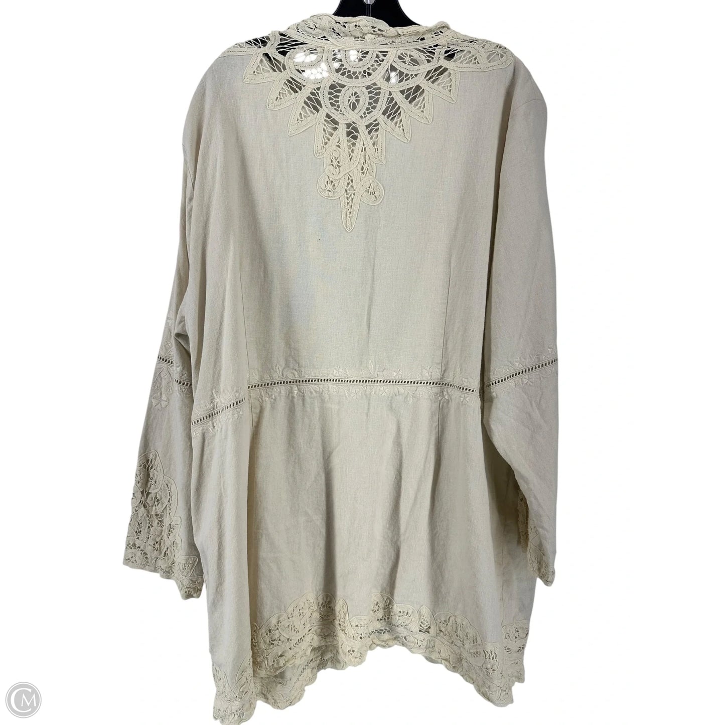 Jacket Shirt By J. Jill In Beige, Size: 3x