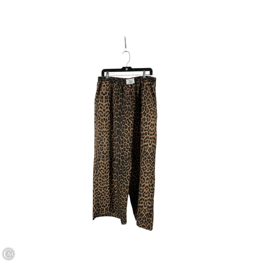 Pants Linen By Shein In Animal Print, Size: 2x