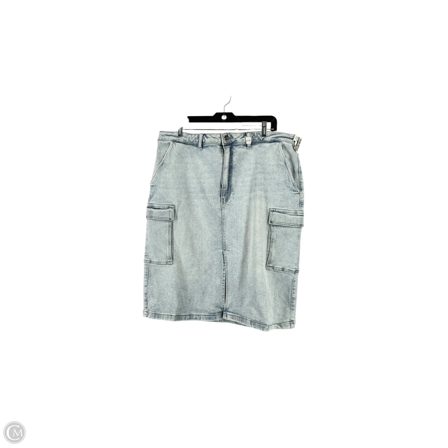 Skirt Midi By Risen In Blue Denim, Size: 3x
