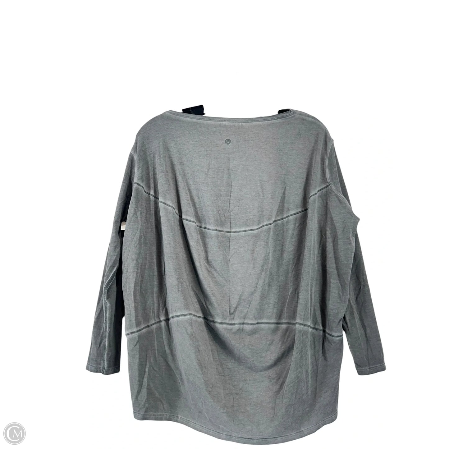 Athletic Top Long Sleeve Crewneck By Lululemon In Grey, Size: M