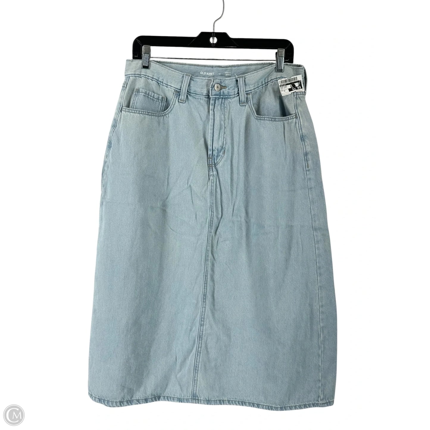 Skirt Midi By Old Navy In Blue Denim, Size: 12