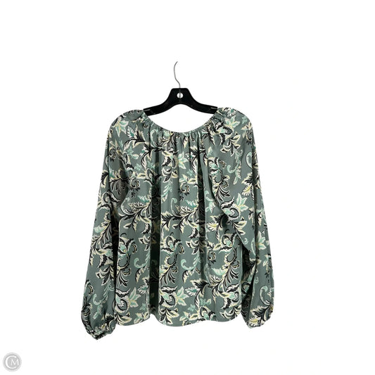 Top Long Sleeve By Loft In Teal, Size: S