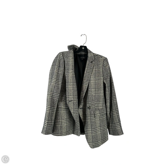 Blazer By Ann Taylor In Blue & Cream, Size: 8