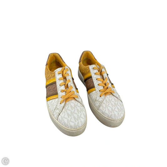 Shoes Sneakers By Michael By Michael Kors In Brown & Yellow, Size: 7