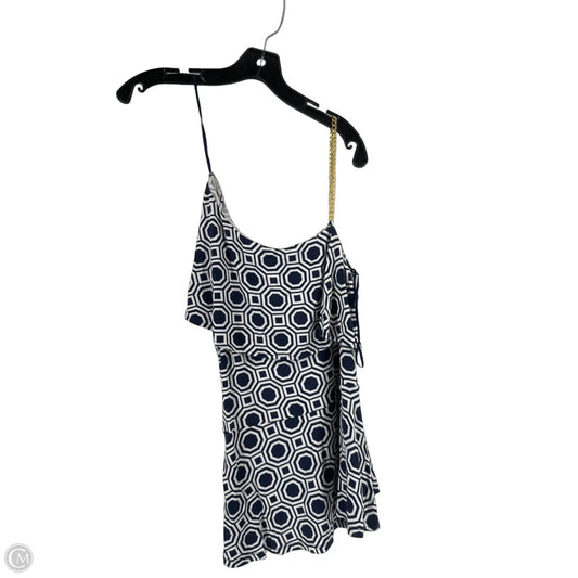 Top Sleeveless Designer By Michael Kors In Blue & White, Size: S