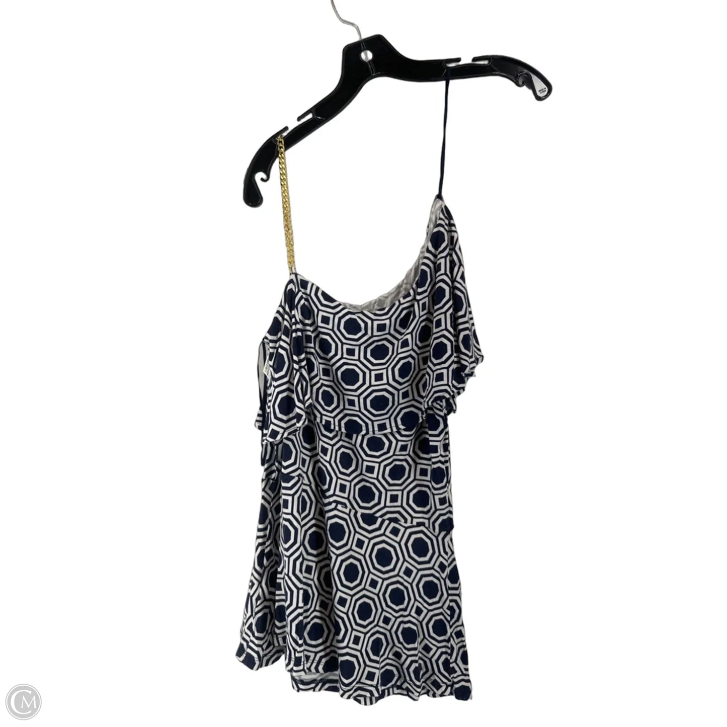 Top Sleeveless Designer By Michael Kors In Blue & White, Size: S