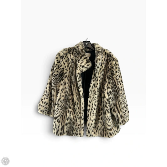 Coat Faux Fur & Sherpa By Chicos In Animal Print, Size: L