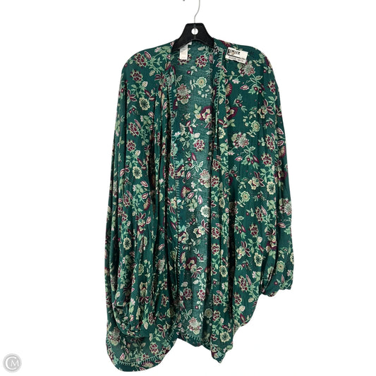 Kimono By J. Jill In Floral Print, Size: Xl
