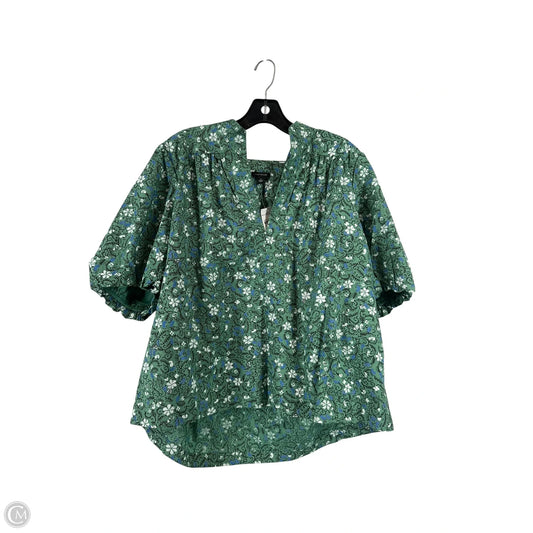 Top Short Sleeve By Ann Taylor In Green, Size: Xl
