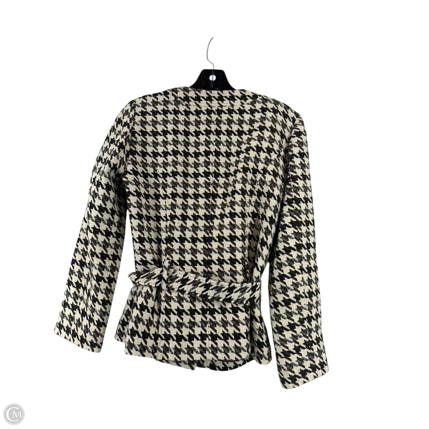 Blazer By Clothes Mentor In Brown & Cream, Size: Mp
