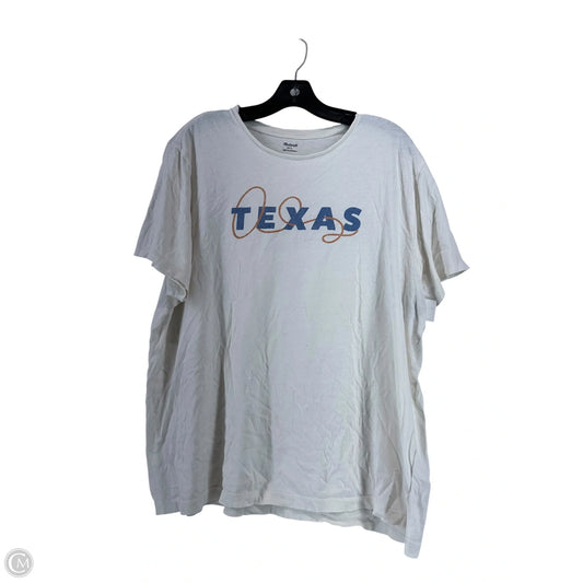 Top Short Sleeve By Madewell In White, Size: L