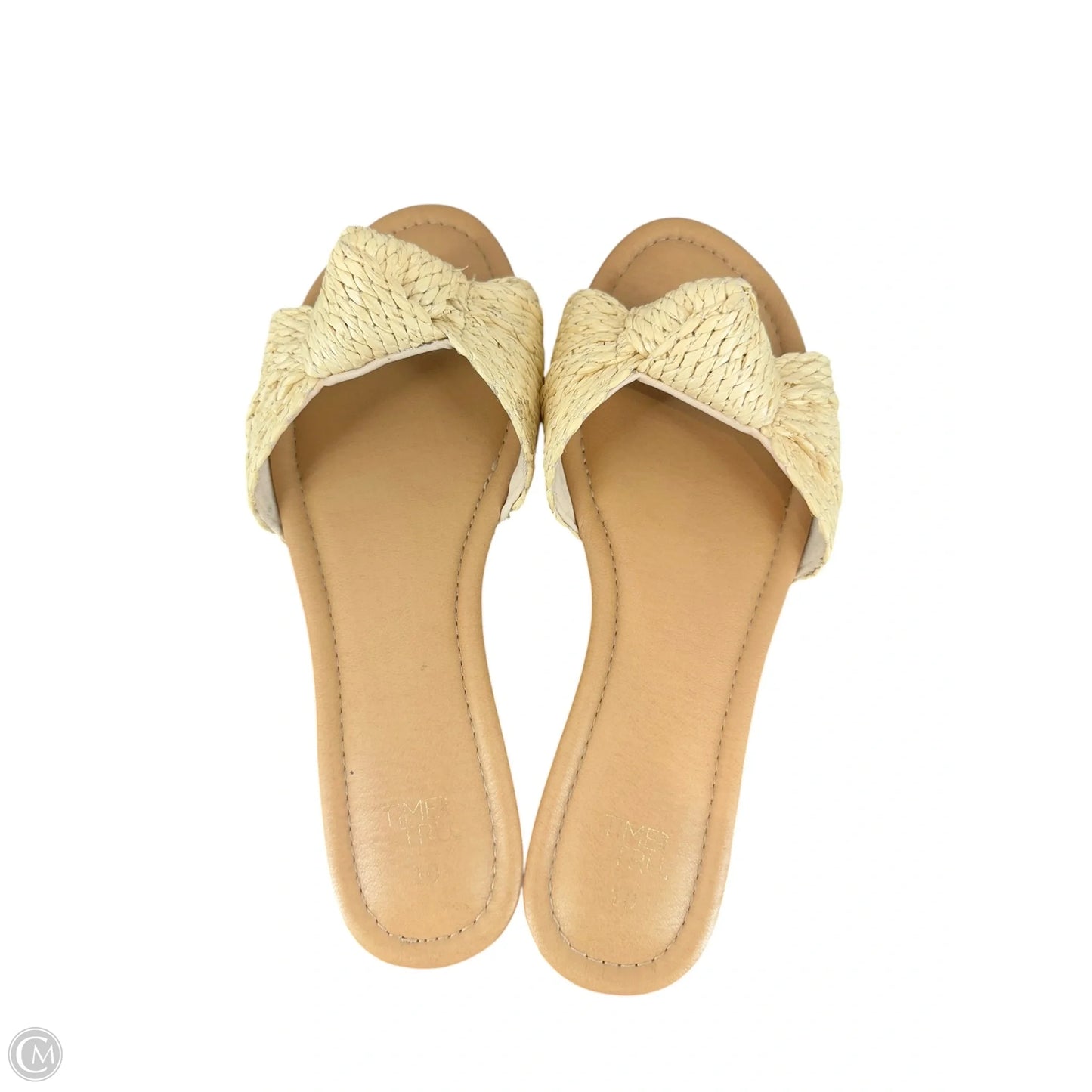Sandals Flats By Time And Tru In Tan, Size: 10