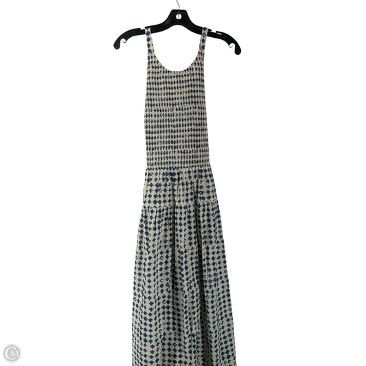 Dress Casual Maxi By Madewell In Blue & White, Size: M