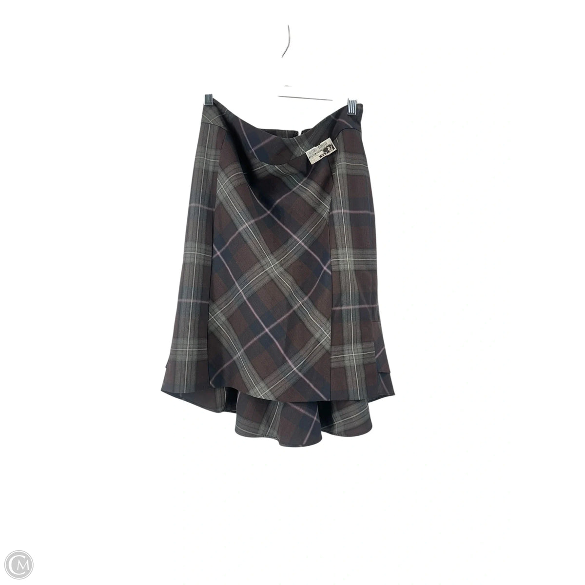 Skirt Midi By Express Design Studio In Plaid Pattern, Size: 8