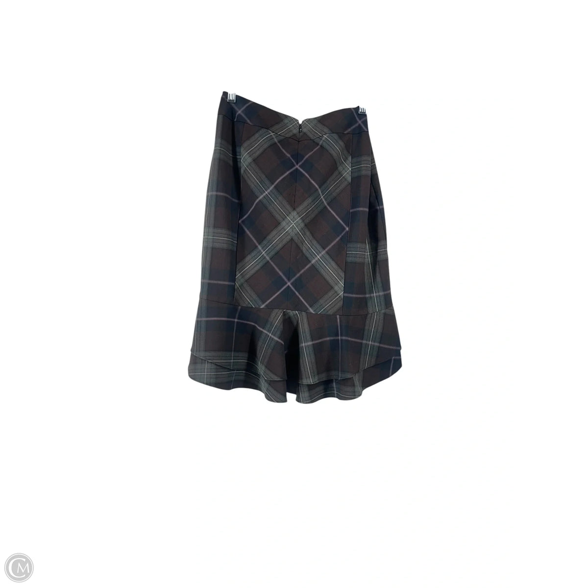 Skirt Midi By Express Design Studio In Plaid Pattern, Size: 8
