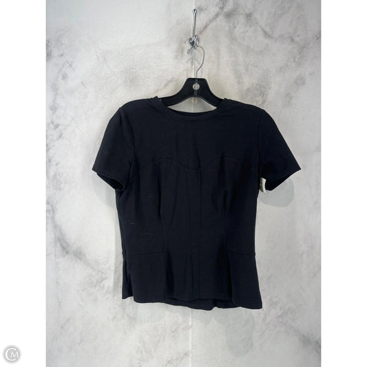 Top Short Sleeve By White House Black Market In Black, Size: S