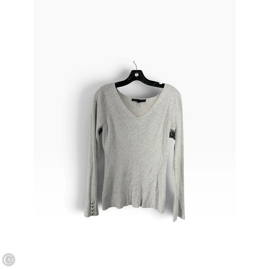 Top Long Sleeve By White House Black Market In Grey, Size: L