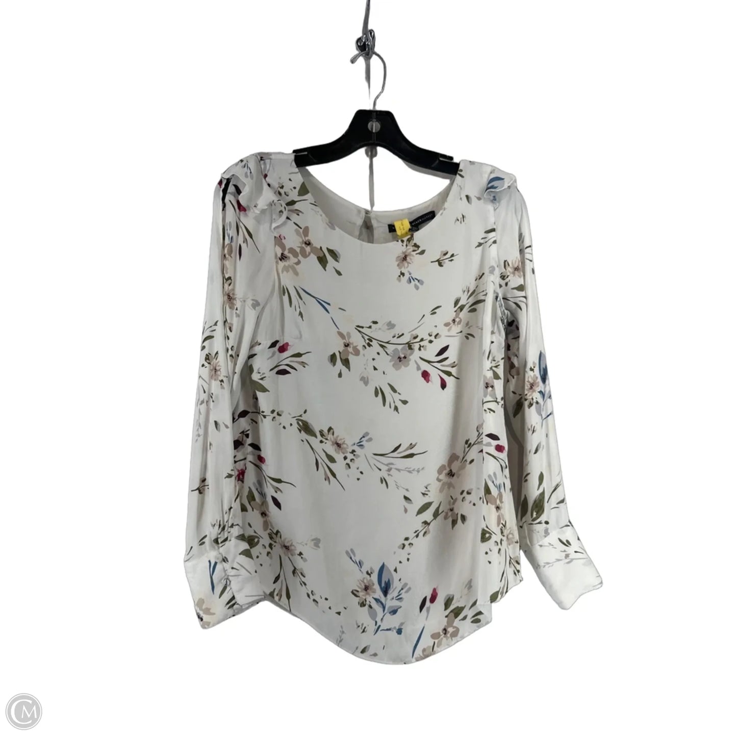 Top Long Sleeve By White House Black Market In White, Size: 4