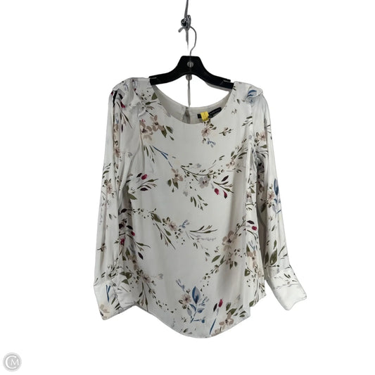 Top Long Sleeve By White House Black Market In White, Size: 4