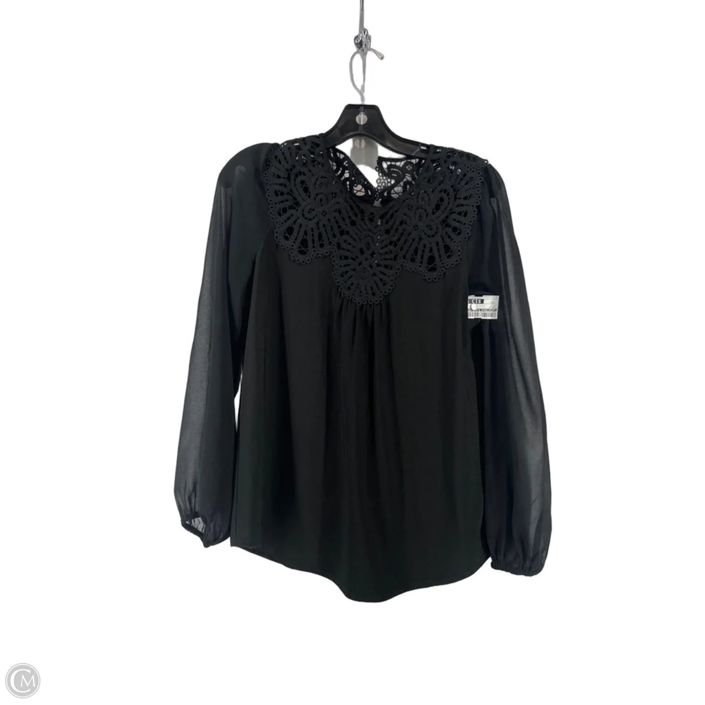 Top Long Sleeve By White House Black Market In Black, Size: S