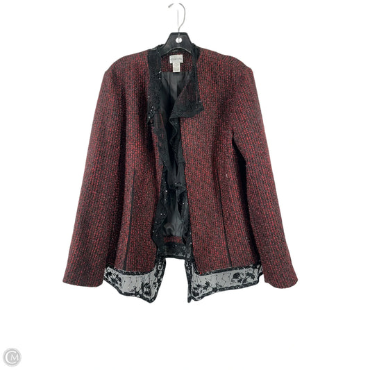 Jacket Other By Chicos In Black & Red, Size: 2