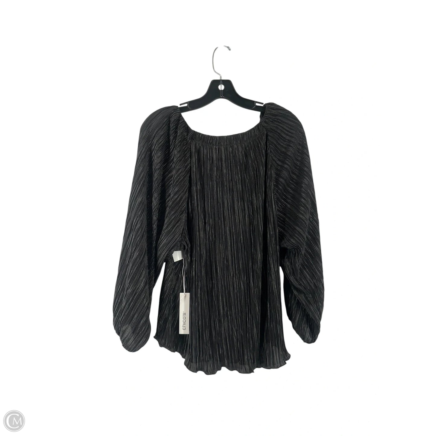 Top 3/4 Sleeve By Chicos In Black, Size: Xl