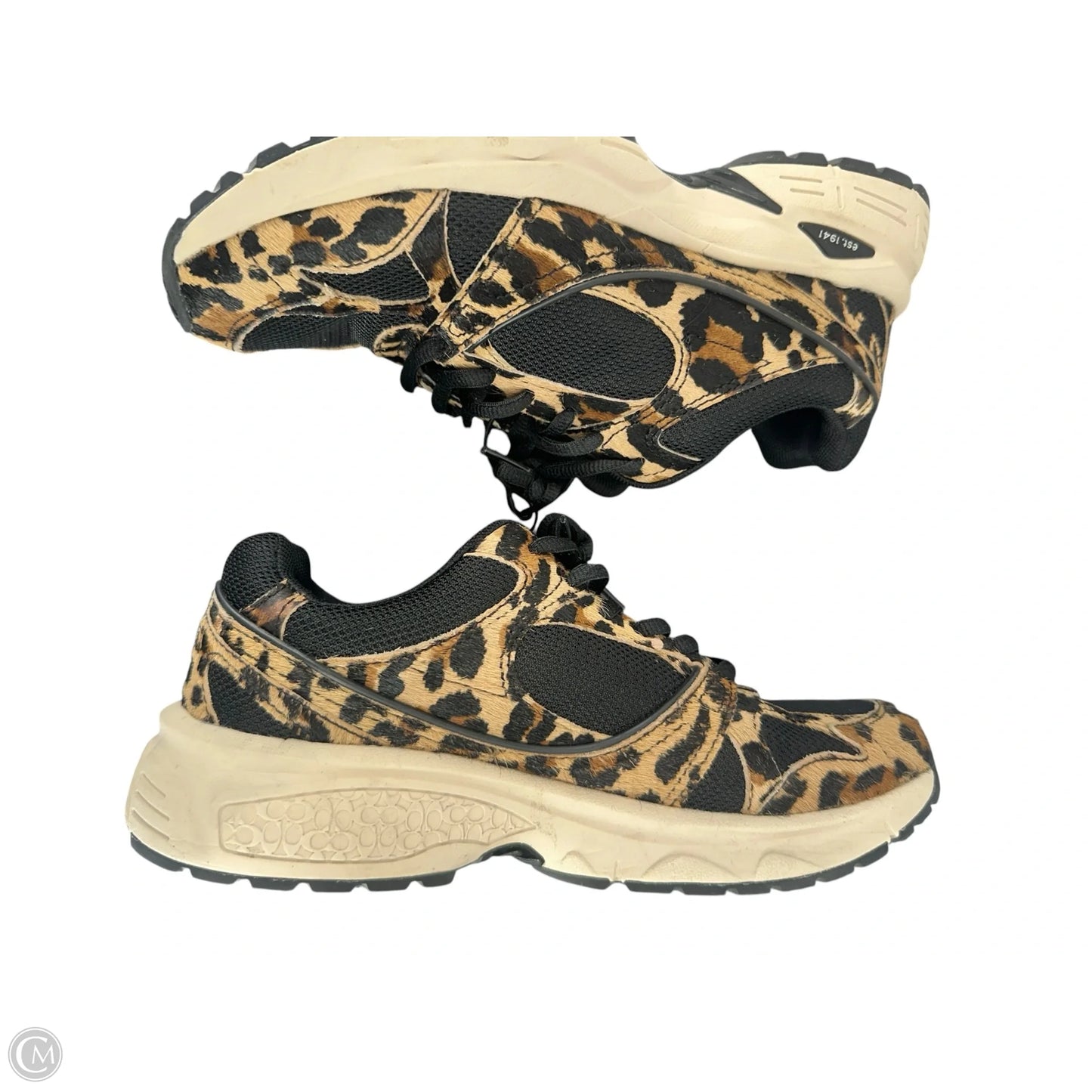 Shoes Designer By Coach In Animal Print, Size: 7.5