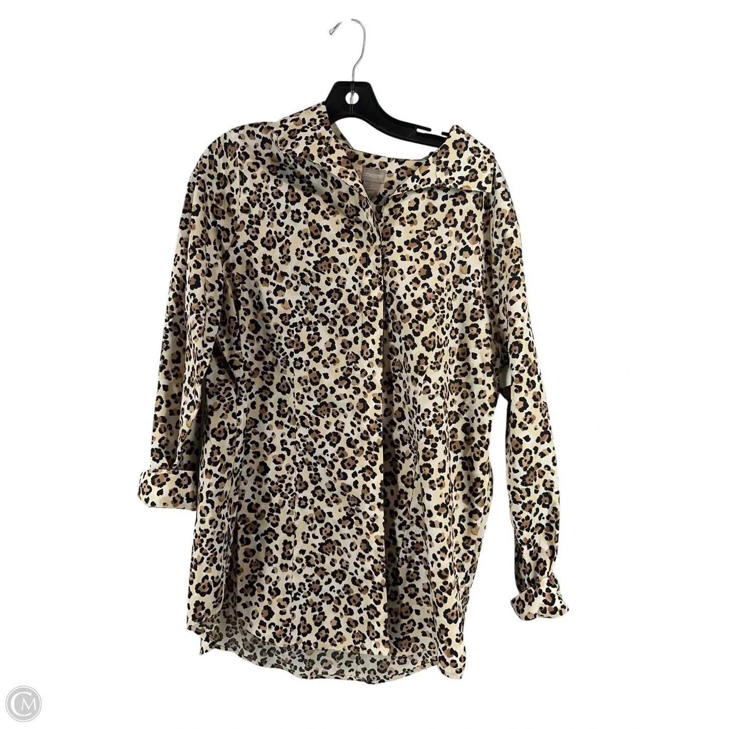 Top Long Sleeve By Chicos In Animal Print, Size: 2