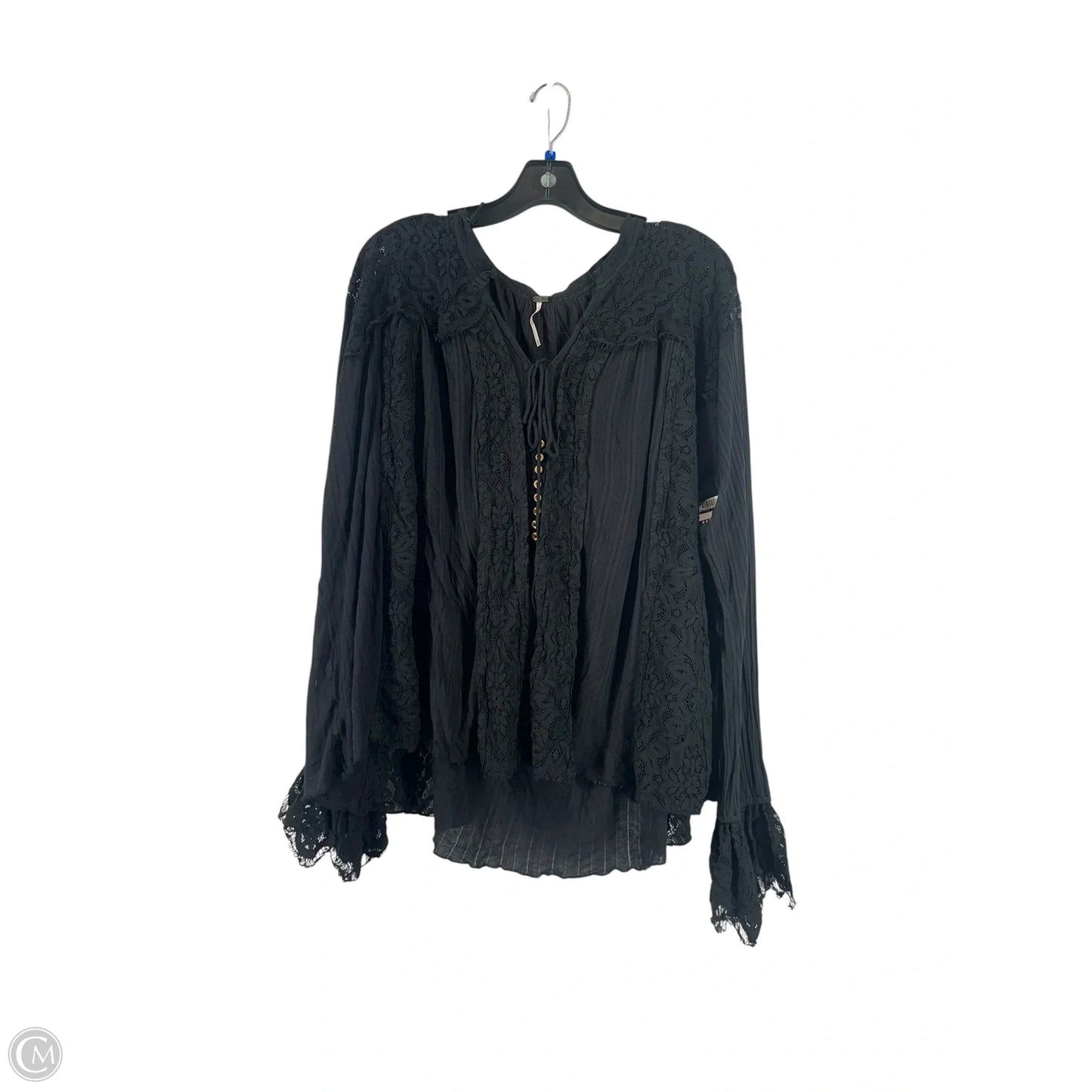 Top Long Sleeve By Free People In Black, Size: M
