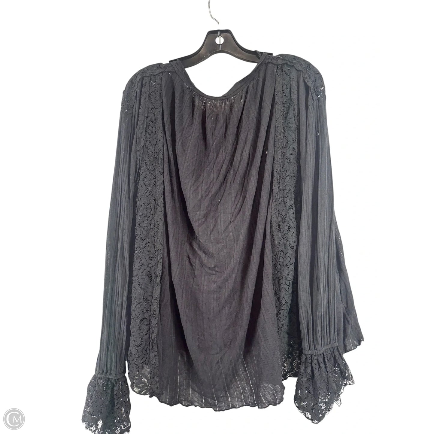 Top Long Sleeve By Free People In Black, Size: M