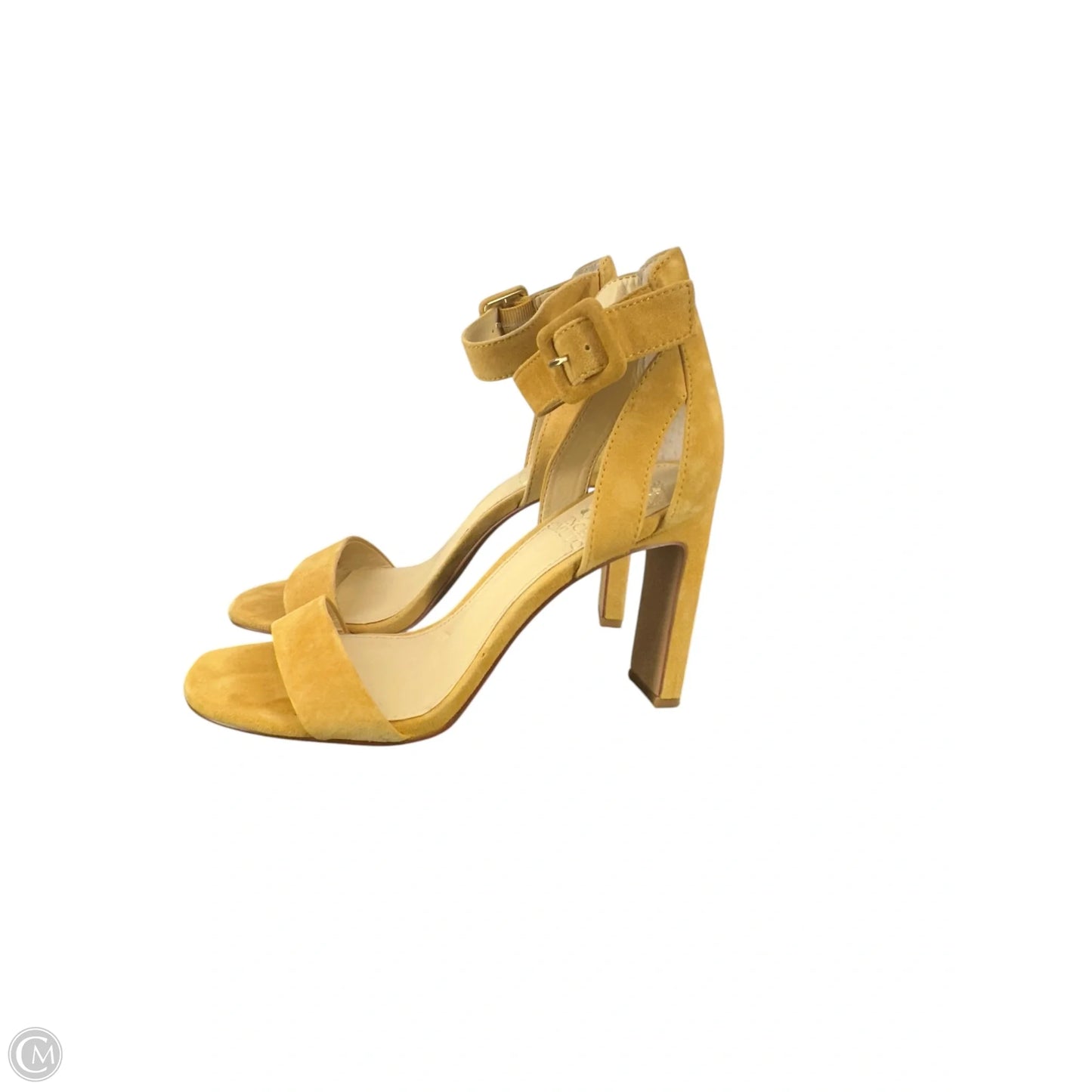 Sandals Heels Stiletto By Vince Camuto In Yellow, Size: 6