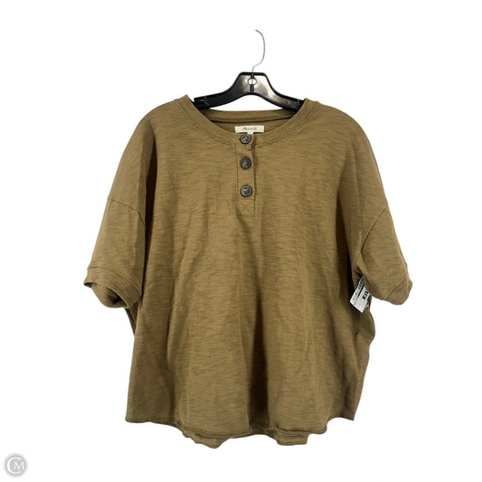 Top Short Sleeve By Madewell In Green, Size: M