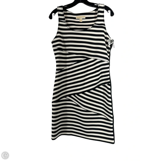 Dress Casual Midi By Michael By Michael Kors In Striped Pattern, Size: 8