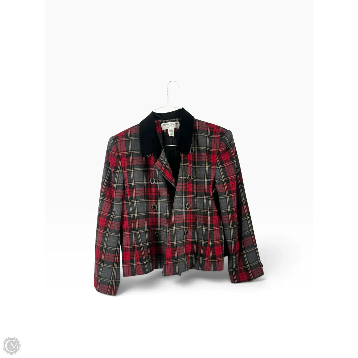 Blazer By Rena Rowan In Plaid Pattern, Size: 14