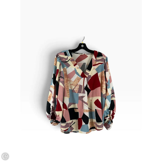 Top 3/4 Sleeve By Jodifl In Multi-colored, Size: L