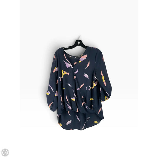 Top 3/4 Sleeve By West Kei In Navy, Size: L